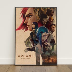 Pôster Arcane | Impressão retrô | Arte de parede | Impressão em papel kraft | Decoração para casa | Pôster para presente | Pôster de jogo