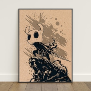Pôster de Hollow Knight | Impressão retrô | Arte de parede | Impressão em papel kraft | Decoração para casa | Pôster para presente | Pôster de jogo nº 2