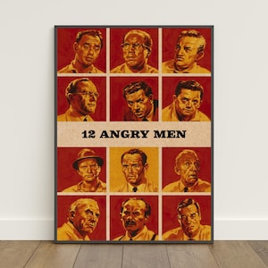 12 Angry Men Poster | Retro Druck | Wandkunst | Kraftpapier Druck | Wohnkultur | Geschenk Poster | Filmposter #2
