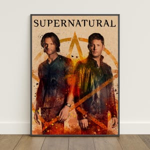 Supernatural Poster | Retro Druck | Wandkunst | Kraftpapier Druck | Wohnkultur | Geschenk Poster | Serie Poster