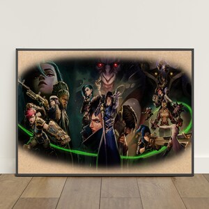 Póster de Arcane / Arte mural de Jinx / Impresión retro / Arte mural / Impresión en papel kraft / Decoración del hogar / Póster de regalo / Póster de juego n.° 10
