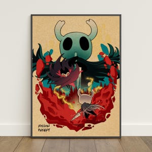 affiche creuse de chevalier | Impression rétro | Art mural | Impression sur papier kraft | Décoration d'intérieur | Affiche cadeau | Affiche du jeu #5