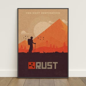 Pôster de ferrugem | Impressão retrô | Arte de parede | Impressão em papel kraft | Decoração para casa | Pôster para presente | Pôster de jogo nº 2