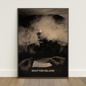 Poster di Shutter Island / Stampa retrò / Arte murale / Stampa su carta kraft / Decorazione per la casa / Poster regalo / Poster del film
