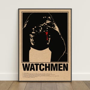 Pôster de Watchmen | Impressão retrô | Arte de parede | Impressão em papel kraft | Decoração para casa | Pôster para presente | Pôster de filme