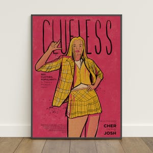 Pôster de Clueless | Impressão retrô | Arte de parede | Impressão em papel kraft | Decoração para casa | Pôster para presente | Pôster de filme