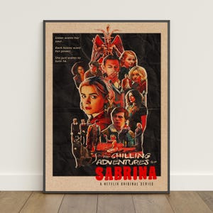 Poster de Le terrificanti avventure di Sabrina / Stampa retrò / Arte murale / Stampa su carta kraft / Decorazione per la casa / Poster regalo / Poster della serie TV n. 2