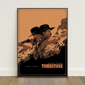 Poster di Tombstone / Stampa retrò / Arte murale / Stampa su carta kraft / Arredamento per la casa / Poster regalo / Poster di film