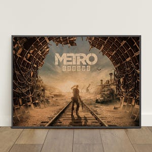 Poster di Metro Exodus / Stampa retrò / Arte murale / Stampa su carta kraft / Decorazione per la casa / Poster regalo / Poster del gioco n. 2
