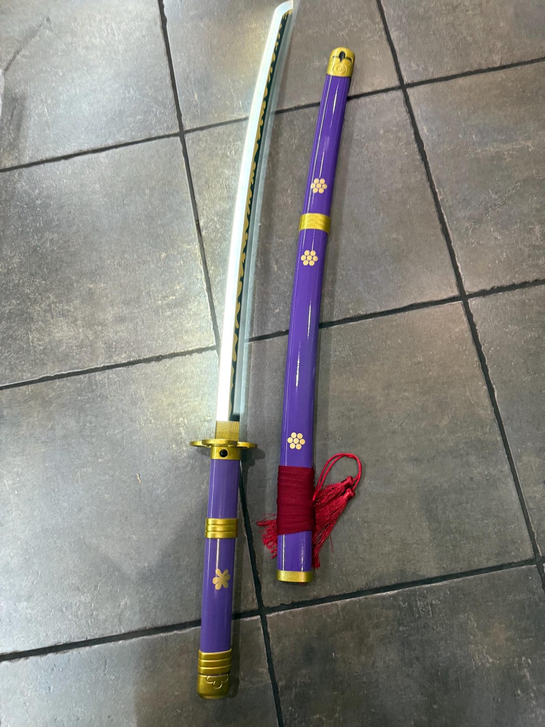 Anime Sword One Piece Sword Real Metal Roronoa Zoro ENMA With LED Light ...