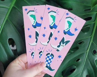 Boot-Scootin' Cowboy Boot Bookmarks, 2"x6"