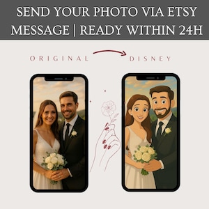 Custom Portrait | Your Photo in Disney, Simpsons & Other Styles! | Digital Art | Unique Gift Idea