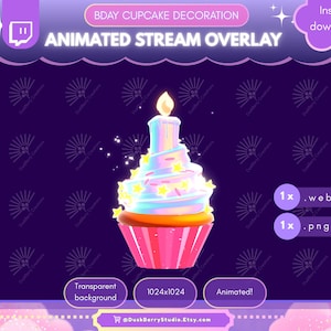 Birthday Cupcake - Animated Stream Decoration