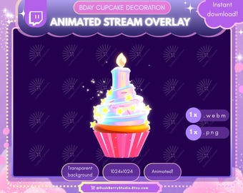 Birthday Cupcake - Animated Stream Decoration