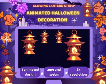 Linterna brillante: decoración animada de Halloween
