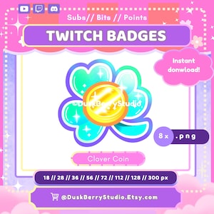 Clover Coin Icon | Twitch Channel Points Icon | Channel Point Icon | Twitch Sub / Point Badge | Ready To Use Twitch | Discord Icon