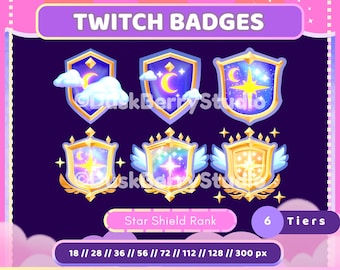 Star Shield Twitch Badges: Channel Points Icon (Digital Download)