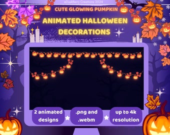 Glowing Pumpkin Stream Overlays