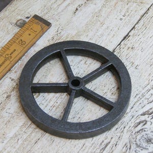 Rustic iron Axle wheel Vintage old industrial style rustic furniture trolley table cart wheel