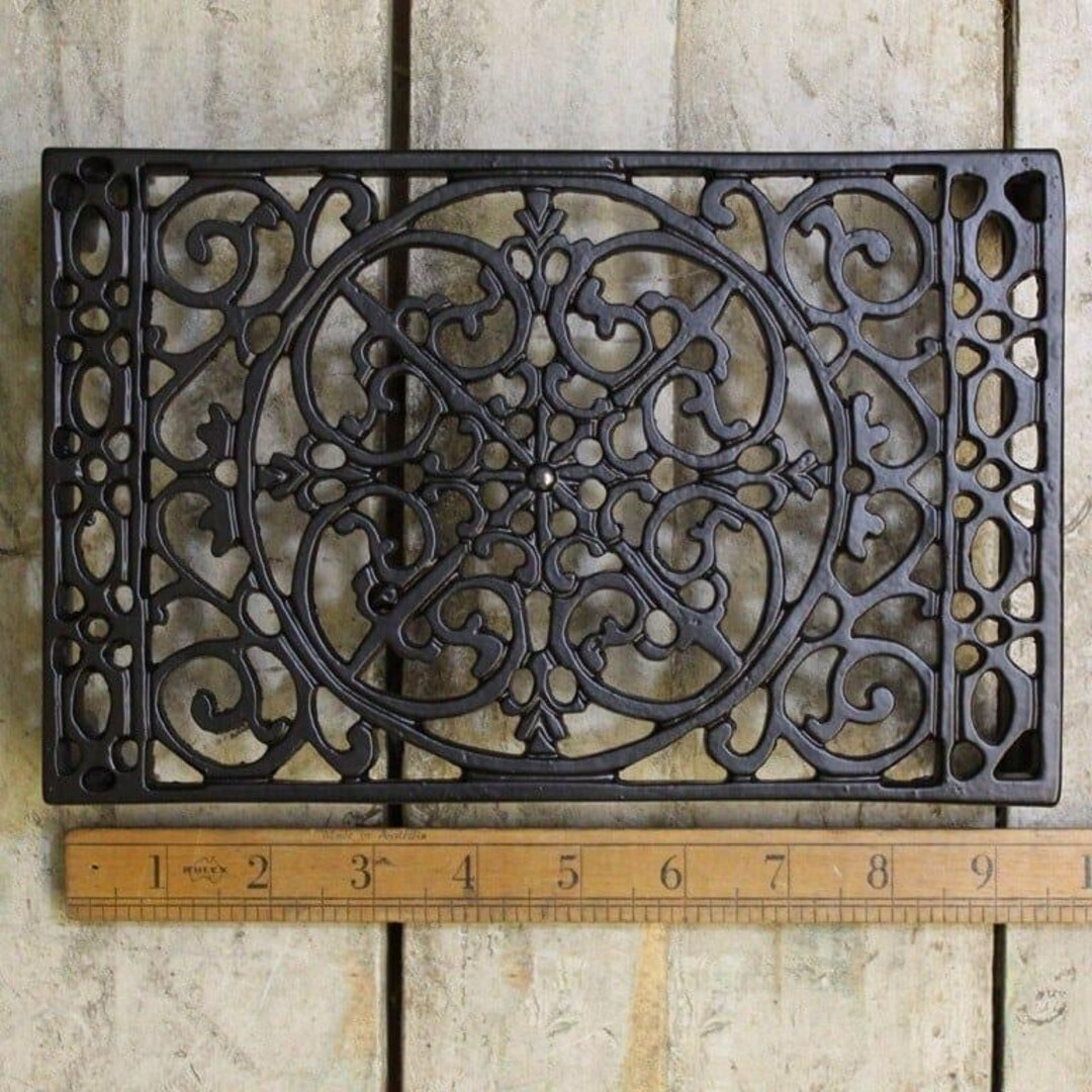 Rustic Iron BRICK Vent Cover Grill Repair Plate Cast Iron Old Style Air ...