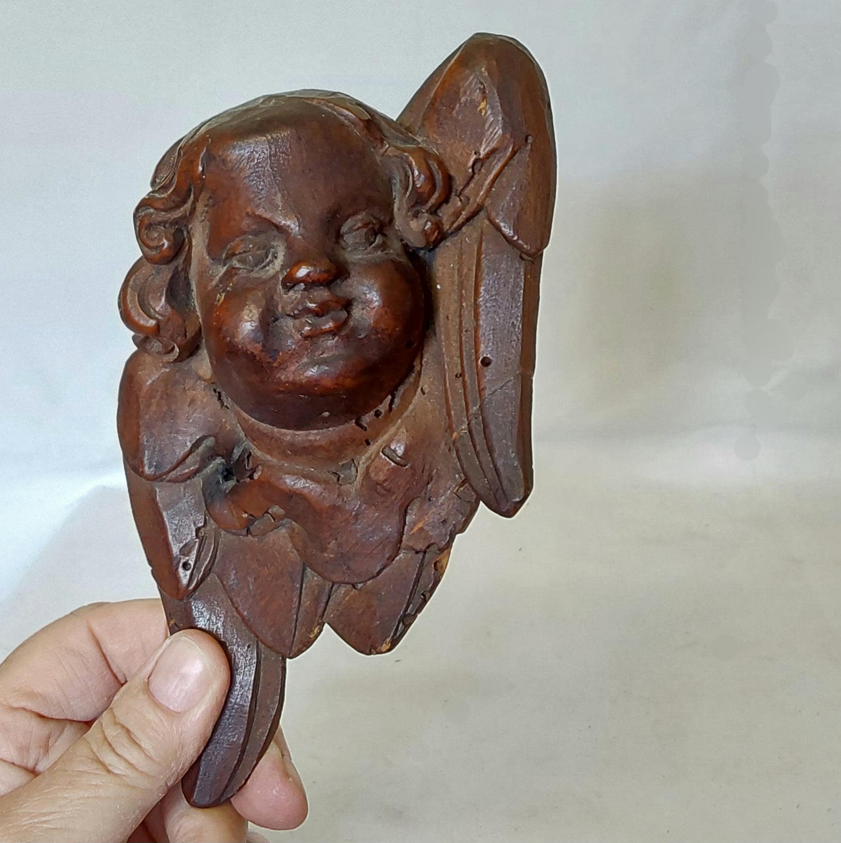 Antique Wood Angel - Etsy