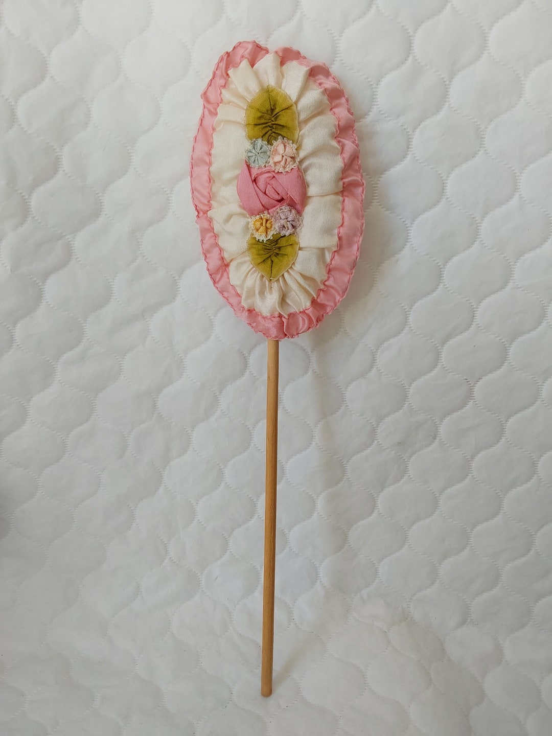 Antique 1920s Silk Rosette Powder Puff, Vanity, Make up Accessory Etsy