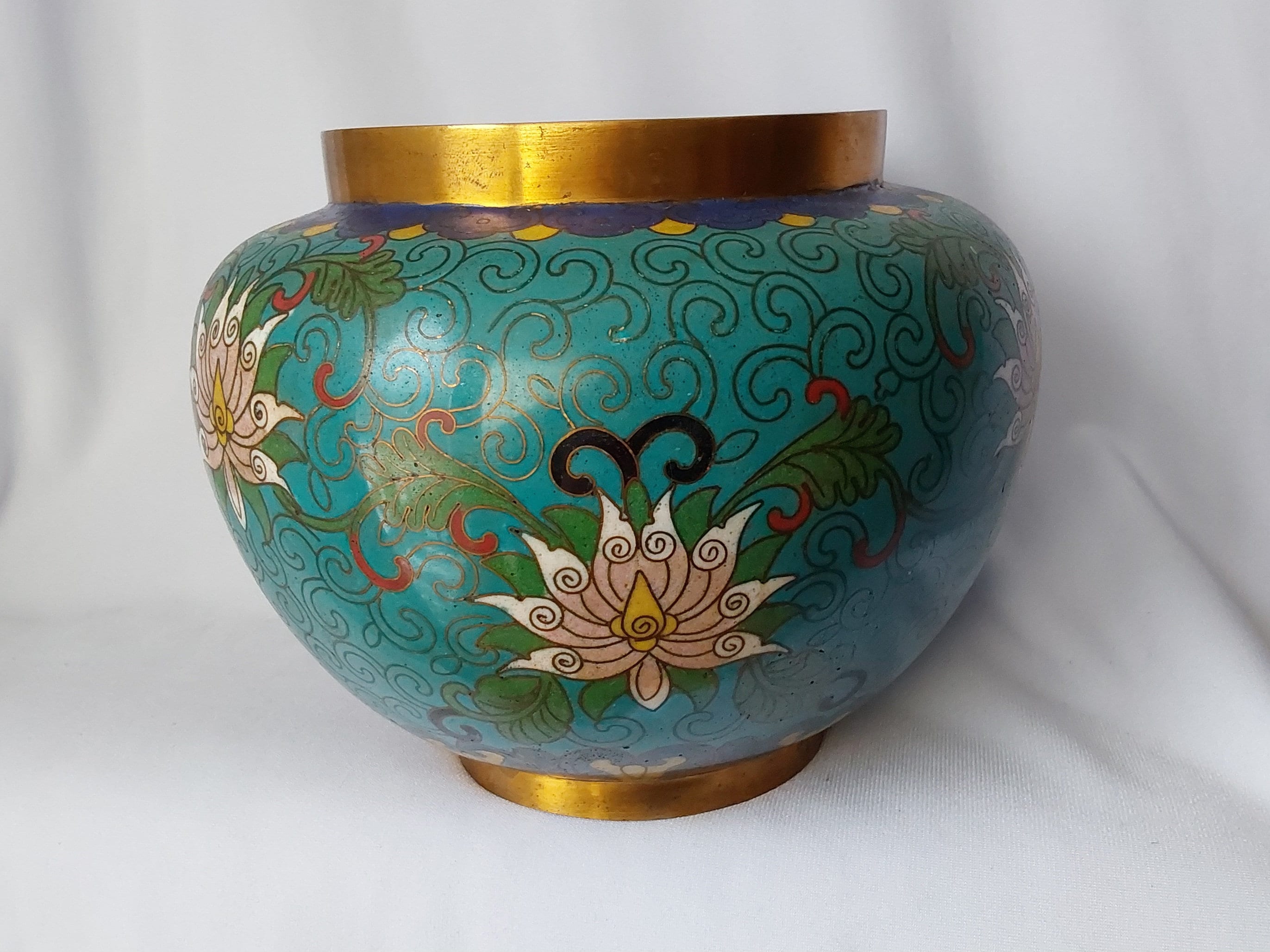 Pair of Antique Cloisonne Spice Jars, English Ceramic, Decorative Pot,  Victorian For Sale at 1stDibs