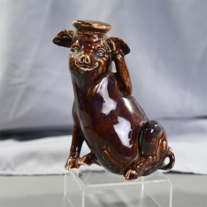 Antique Pottery Pig - Etsy