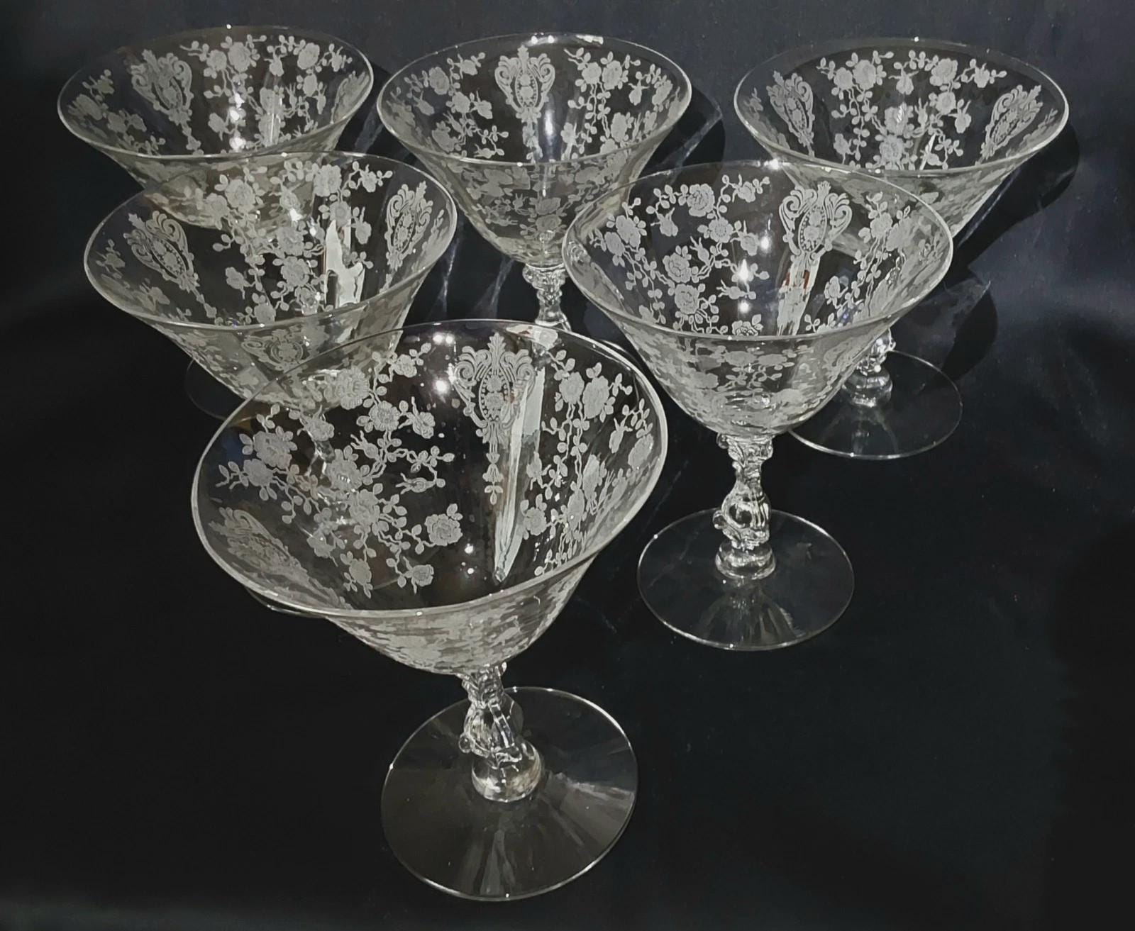 Cambridge Rose Point Glassware - Etsy