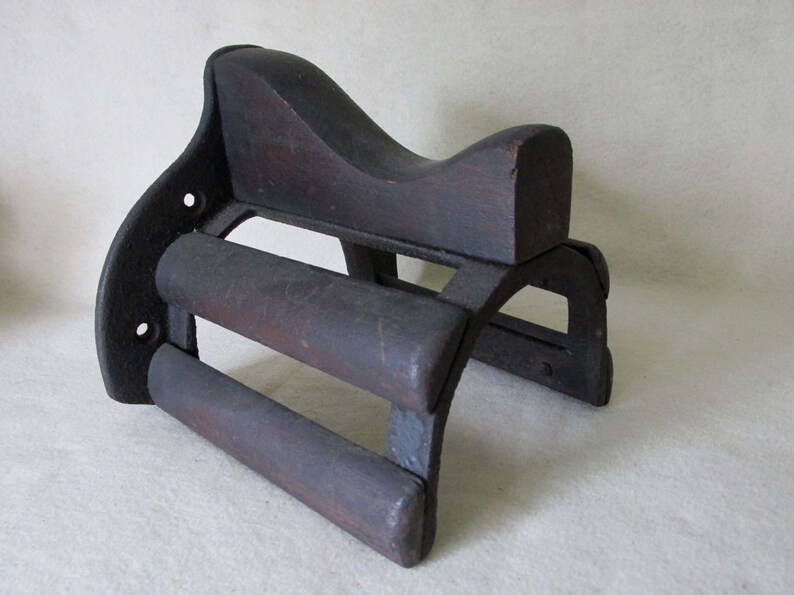 Primitive Antique Saddle Horse Tack Hook Cast Iron & Wood Etsy
