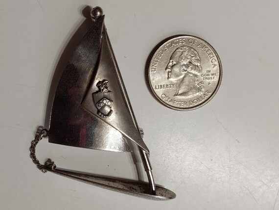 Broche Ancienne En Argent Sterling Et Perles - Style Antique - Brooch Vintage - État Correct