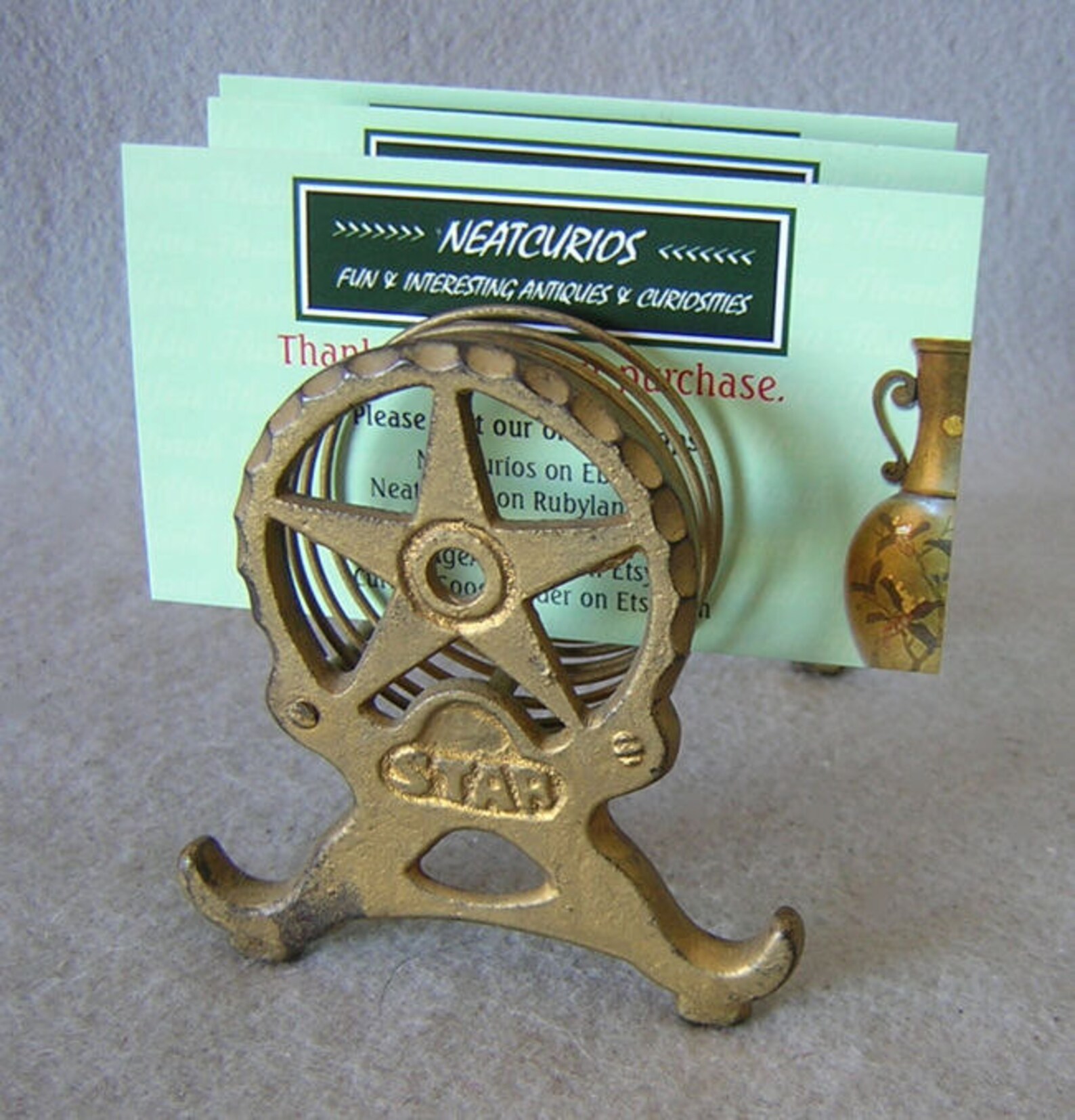 Antique Star Spiral Letter Holder Etsy