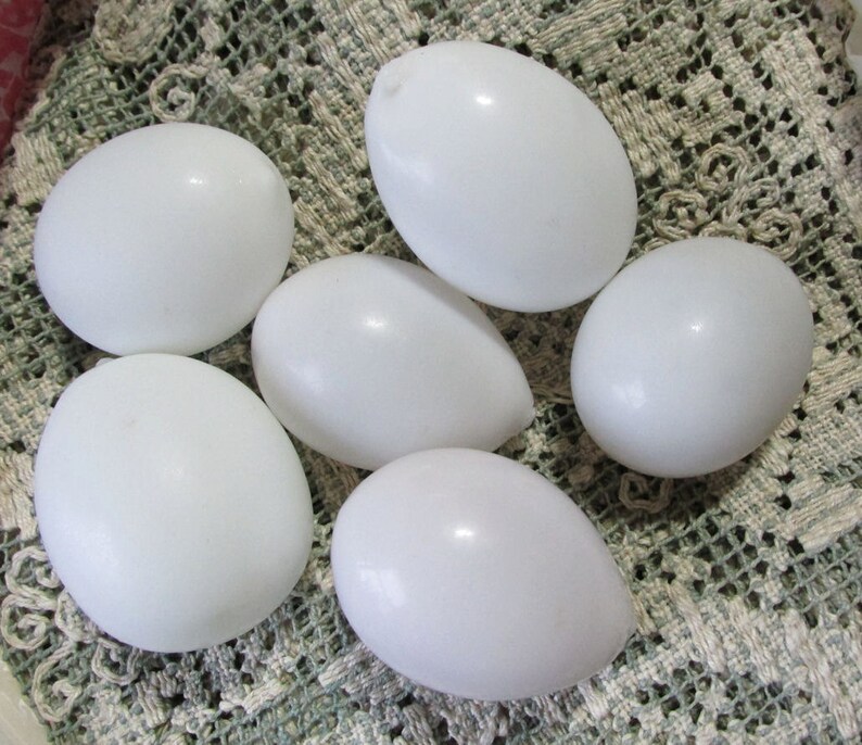 6 Antique Blown Glass Eggs for Teaching Chickens to Nest Etsy