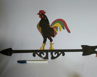 Vintage Weathervane of a Rooster, Chicken, Farm House, Primitive