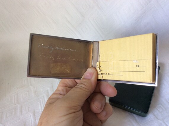Mcm top checkbook cover