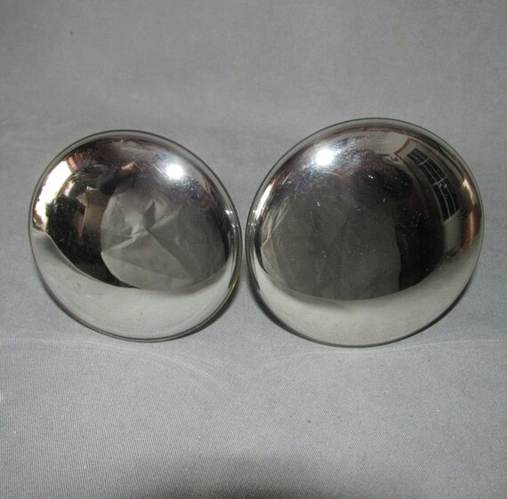 Pair Antique 19th Century Mercury Glass Curtain Tiebacks Image 0