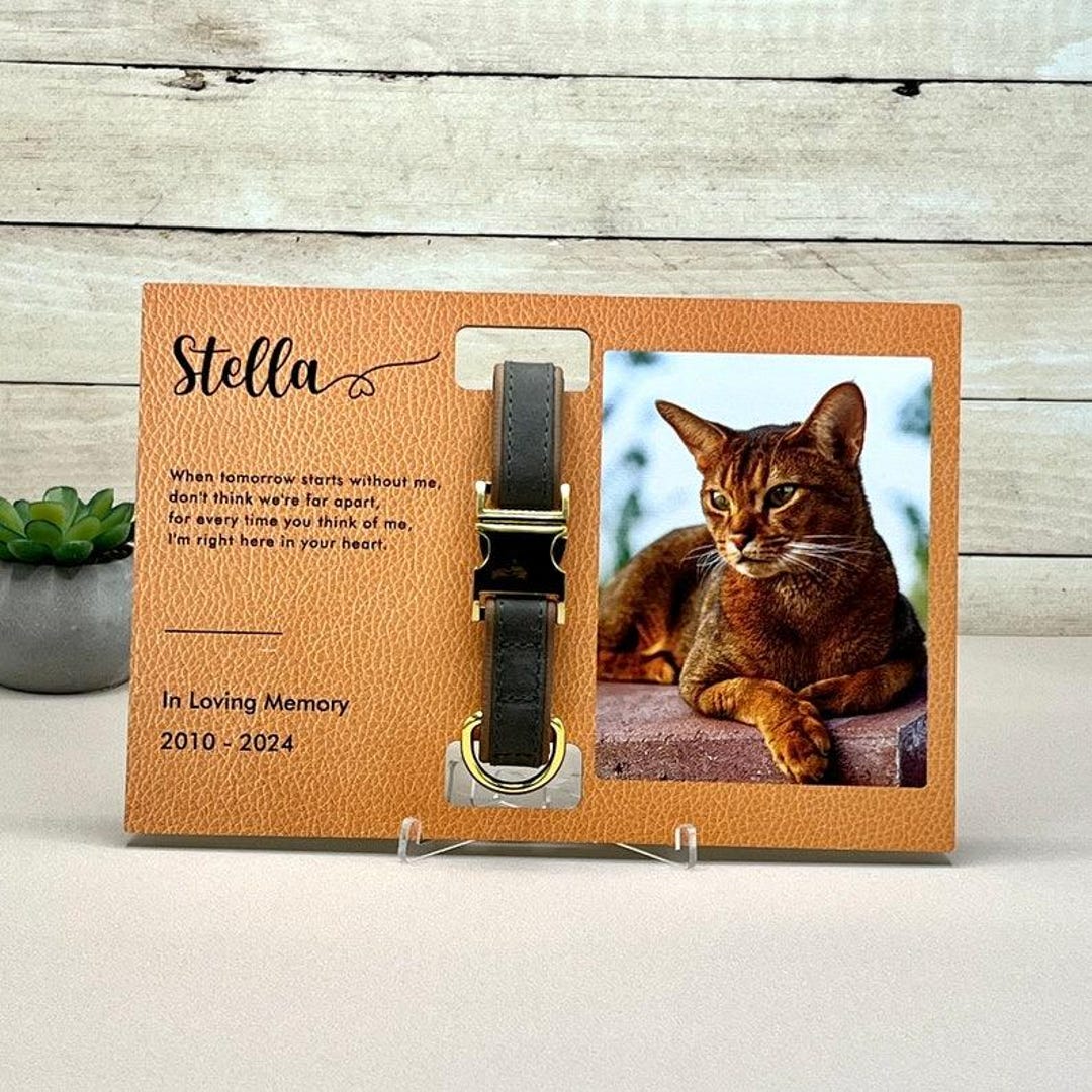 Personalized Pet Memorial Photo Frame With Name & Dates Custom ...