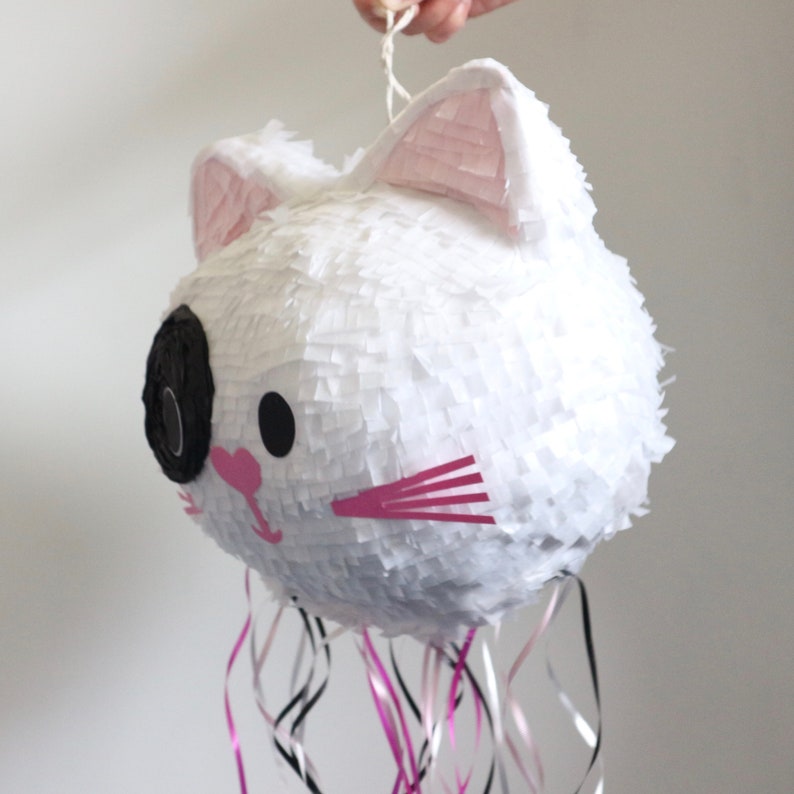 Cat Piñata, Kitty Piñata, Kitten Piñata, Cat Birthday Party, Purr-Fect Party decor, party game, Paw-ty game image 5