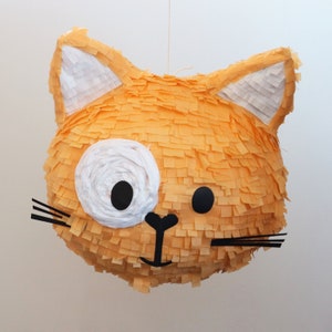 Cat Piñata, Kitty Piñata, Kitten Piñata, Cat Birthday Party, Purr-Fect Party decor, party game, Paw-ty game image 2