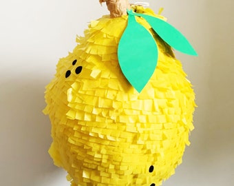 Piñata au citron, soirée à thème fruitée Twotti, soirée à thème estivale, fête dans l'arrière-cour, fête à la piscine