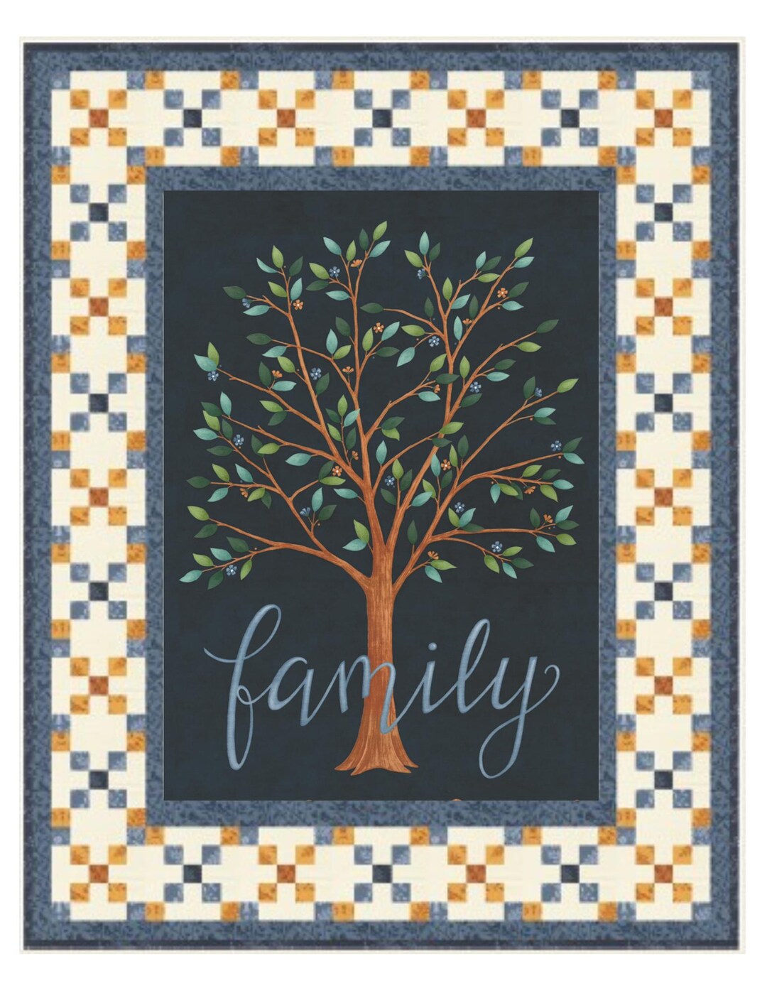 Tree Quilt Kit Moda, Family Tree, My Tree Quilt Kit (night Sky) 37