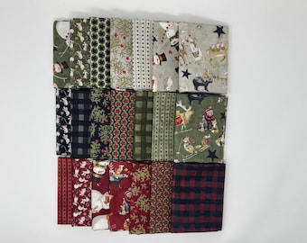 Riley Blake, Northern Christmas, 21 Piece Fat Quarter Bundle