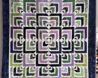 Purple Dreams, Finished Quilt, Measures At 78" x 78"