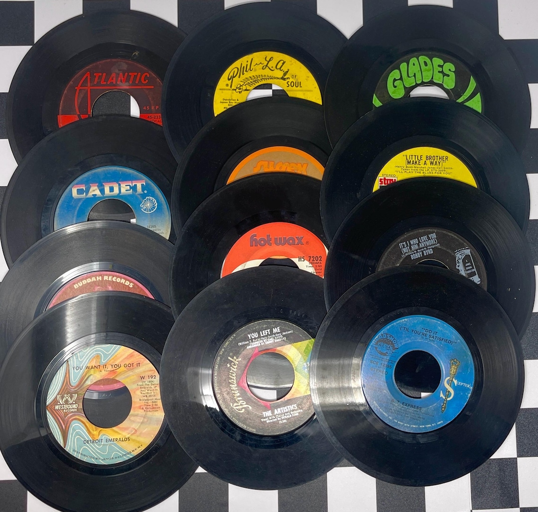 Vintage 45 RPM Records: Assorted Colors & Labels, Craft Vinyl Lot - Etsy