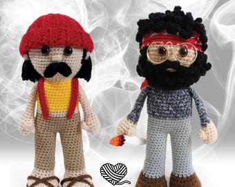 Stoner Buddies Crochet Pattern Bundle | 70s Retro Hippie Duo Amigurumi | PDF Digital Downloads