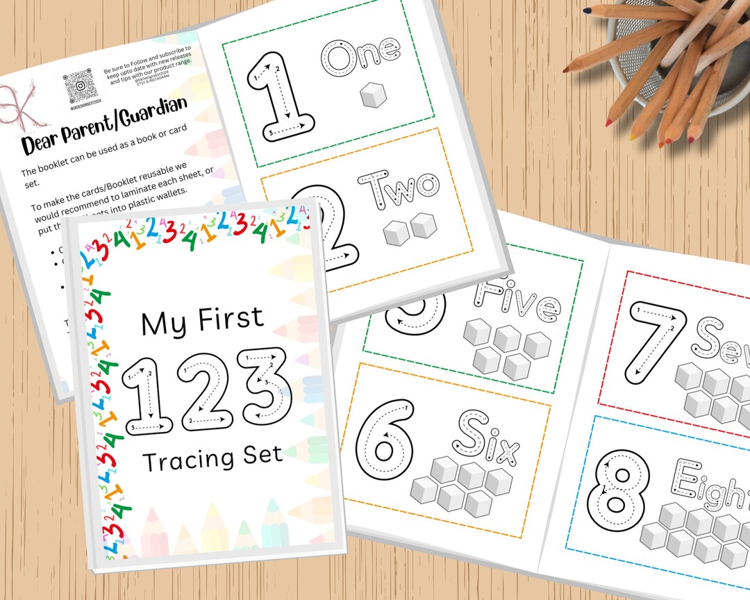 Number Tracing Set, My First Number Tracing, Number Recognition. Count