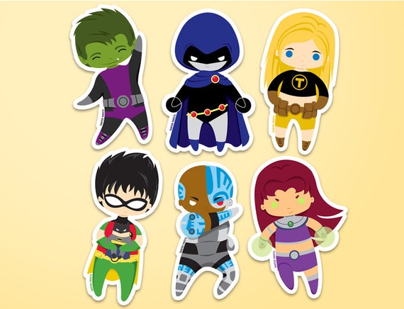 Teen Titan Stickers Il_570xn