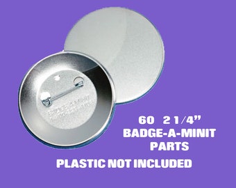 60 2 1/4" Badge-a-minit Button Parts