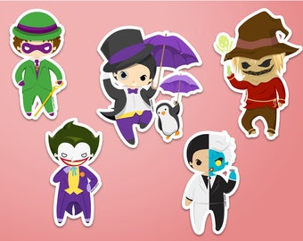 Gotham Villains Stickers