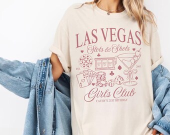 Comfort Colors Las Vegas 21st Birthday T-Shirt: Slots & Shots